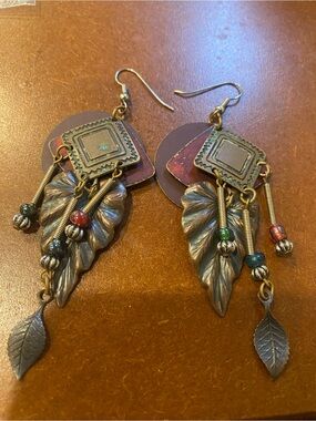 Newpro Bohemian Leaf Drop Earrings in Festival Dreamy Vintage style Goodness